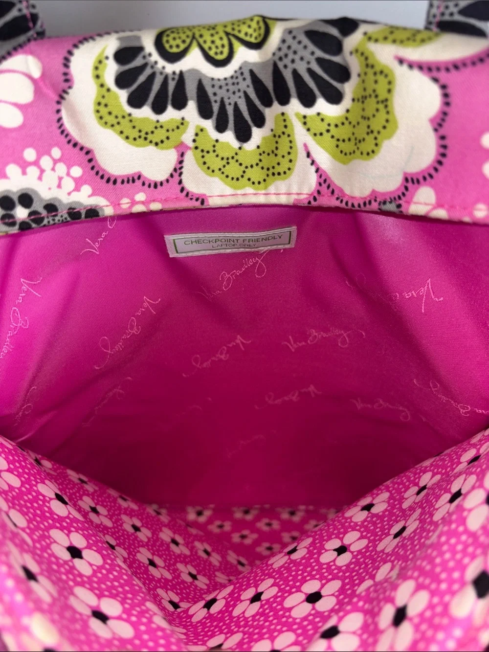 Vera Bradley Priscilla Checkpoint Friendly Laptop Travel Tote